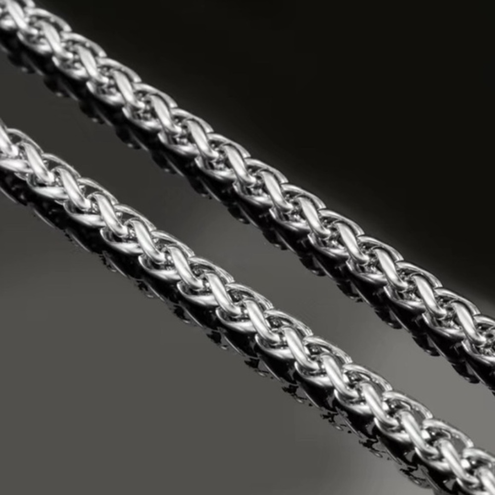 JAREDS NEW SOLID WHEAT 3.5mm CHAIN 22” necklace stainless New original tags
